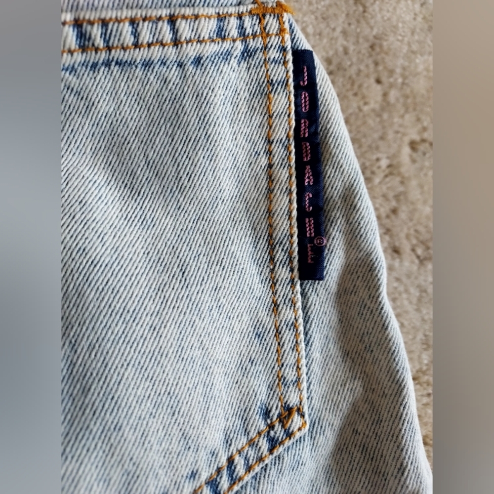 Vintage 80s Jordache Bow Detail Overall Jumpsuit with Western Belt - Picture 11 of 16